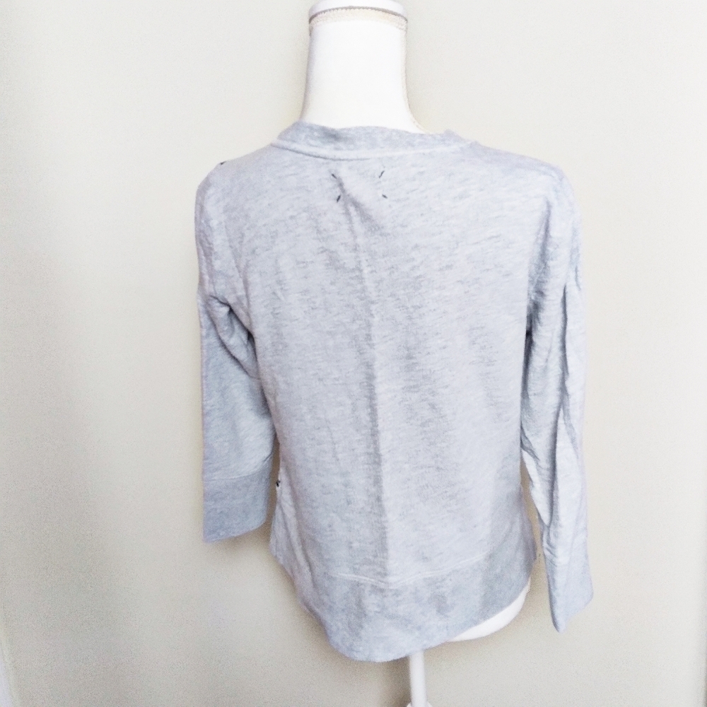 Lou & Grey Striped Textured Sweatshirt Sweater - Picture 3 of 6